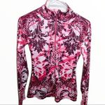 Athleta Sierra Thermal Half Zip Mock Neck Pink Floral Haze Jacquard XSmall Photo 0