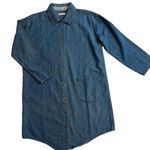 Orvis  denim long sleeved button up shirt dress, EUC size S Photo 0
