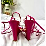 Schutz  Deonne Nappa Leather Wedge Sandal Hot Pink 9.5 Photo 13