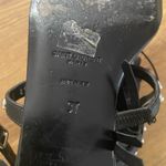 Saint Laurent Paris Nu Pieds Fringe & Studded Black Sandals Photo 12