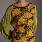 BLANK NYC Bl-nk $130 Bl^nk Anthropologie Contrast Eyelet Pullover. Bohemian Floral XS Photo 0