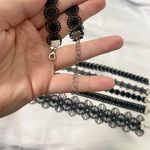 Early 2000's Gothic Whimsygoth Black Lace Choker Collar Necklaces Lot of 6 Photo 3