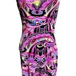 Jennifer Lopez  Sleeveless Cowl Neck Open Back Paisley Dress‎ Size XS Photo 0