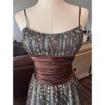 Vtg Y2K Morgan & Co Prom Dress Goth Grunge Vampy Mesh Green Brown 5/6 Fairy Mesh Photo 3