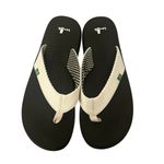 Sanuk Yoga Mat Flip Flops Thong Sandals Women's US 8 | EU 39 White/Black Photo 2