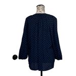 Emily Daniel’s Womens Blue Polka Dot Tunic Blouse Retro Rockabilly Pinup L Size L Photo 3