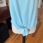 Envy Baby Blue Women's Top Tie Knot Short Sleeve Photo 3