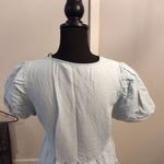 ZARA  Light Denim Blue V Neck Layered Dress Small S Linen Blend Babydoll Photo 1