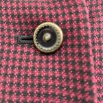 Le Suit Dark Red Black Vintage Boxy Blazer Sz 10 Houndstooth Checkered Photo 5