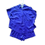 Pippa The Label poppy silk playsuit size S/M purple Photo 2