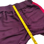 Aerie Floral Wide Leg Pants Size Medium Womens Burgundy Red Trousers Lightweight Photo 4