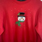 Vintage top stitch snowman crewneck Red Size L Photo 2
