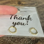 None Small gold hoops with pearl details new in packaging Photo 0