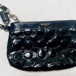 Coach Wristlet Wallet Pouch Black With Signature logo Photo 0