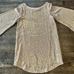 Anthropologie  Starling Sequin Dress Gold Size Small S P Excellent Condition Gorg Photo 0