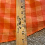 Crown & Ivy  Gingham Cotton Button Down Shirt Orange Size XL Photo 5