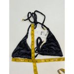 SHAN Velours Onyx Black Velvet Bikini Set Size 8‎ Triangle Top & Bottom Swimsuit Photo 7