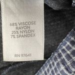 J Jill Ponte Slim Leg Pants M Blue Check Pull On Stretch Knit Casual Career Soft Size M Photo 9