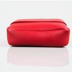 Givenchy  Parfums Embossed Pouch Clutch Red Zip Cosmetic Makeup Travel Designer Photo 6