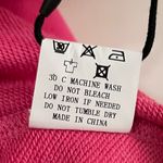 Alo Yoga  V Neck Cropped Hooded Pull Over Top Hot Pink French Terry Sz XL NWT Photo 8