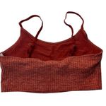 Aerie Women's Chill Longline Bralette M Orange Ribbed Adjustable Straps Photo 1