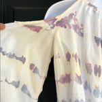Blue Life  Cold Shoulder Tie Dye Blouse Photo 5