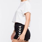 Very J NEW Boutique  Black Lace Up Side Drawstring Shorts M Photo 8