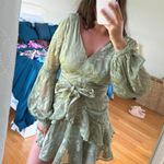 Hello Molly  Green Ruffle Dress Photo 3