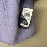 Democracy  Women's 1X Purple Blouse Lace Detail Puff Sleeve Square Neck Photo 6