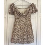 Jessica Simpson  floral puff sleeve tie bust mini dress small Photo 1