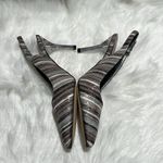 Pierre Dumas Womens Denis-2 Slingback Sandals Pewter Stripe Buckle 7 M New. B76 Photo 7