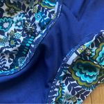 NWT Mossimo Blue Floral Abstract Criss Cross Blue/Green One Piece Bathing Suit L Size L Photo 10