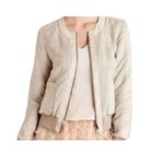 Hei Hei Anthropologie Perforated Faux Suede Moto Bomber Jacket Women's Small Photo 6