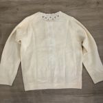 VTG 50s Cream Hand Beaded Grannycore Sweater Sm Lined Cottagecore Pin Up Glam Photo 10