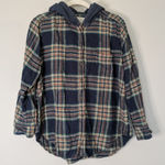 American Eagle Outfitters Plaid Hooded Flannel Shirt Sz S Photo 0