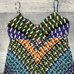 Calvin Klein  Jersey Knit Cami Tank Dress Womens 8 Abstract Multi Print Y2K Artsy Photo 1