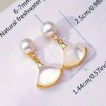 925 Silver Stud AAAA Natural Freshwater Cultured White Pearl Earrings Photo 8