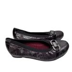 Munro  Flats Size 6.5‎ Ivy II Black Snake Slip On Flexible Photo 2