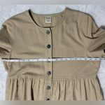 Blair Tan Buttoned Midi Sundress Photo 6