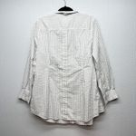 Chico's  Striped Shirt Women XL Cotton Stretch Business Casual Workwear Career Photo 5