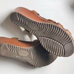 G.H Bass Women's Cognac Brown Remy Strappy Braided Pattern Wedge Sandals Sz 7 Photo 6