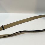 VTG Black Full Grain Cowhide Leather Belt Womens 38 Uruguay Brass Buckle 1P55015 Photo 4