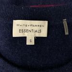 White Warren Sweater Small Navy 100 Cashmere Crewneck Luxe Classic Blue Photo 3