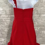 Likely Red Vivianna Asymmetrical Ruffle Single Strap Romper Photo 6