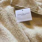 American Eagle NWT  Sherpa Fleece Cream Cowl Neck Quarter Zip Sweater Photo 8