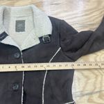 Old Navy Faux Suede Jacket Coat Brown Sherpa Fleece Lined Y2K Women’s Medium Photo 11