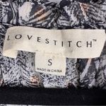 Love stitch long sleeve bohemian boho peasant blouse‎  gold metallic print Sz S Photo 2