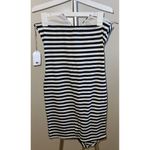 NWT Colors Of Aurora Strapless Black & White Stripes Dresses. Size Medium Photo 3