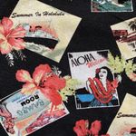 Vintage Copa Cabana Shirt Black Camp Collar Hawaiian Floral Print Short Sleeve Size undefined Photo 7