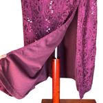 Candalite Petite Plum Colored Lace Dress with side Ruching Purple Size undefined Photo 7